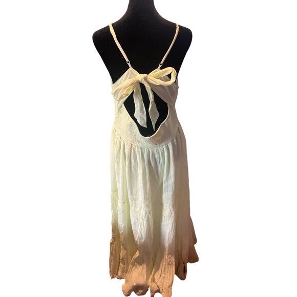 American Eagle 100% Cotton Yellow Maxi Dress XL NWT *FLAWS* - Picture 10 of 11